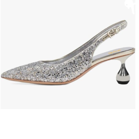 XYD Professional Heels Pumps for Women Closed Pointed Toe Slingback Sandals - Picture 1 of 8